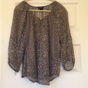 Sheer Lucky Brand blouse
